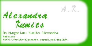 alexandra kumits business card